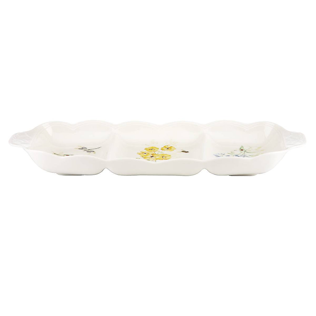 Lenox Butterfly Meadow Divided Serving Dish, porcelain (view 3)