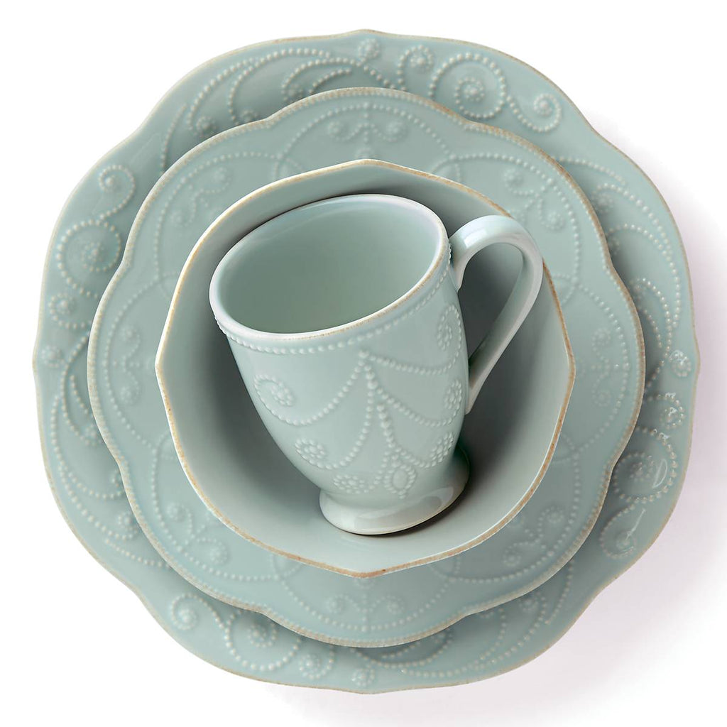 Lenox French Perle Ice Blue 4-Piece Place Setting, stoneware (view 3)