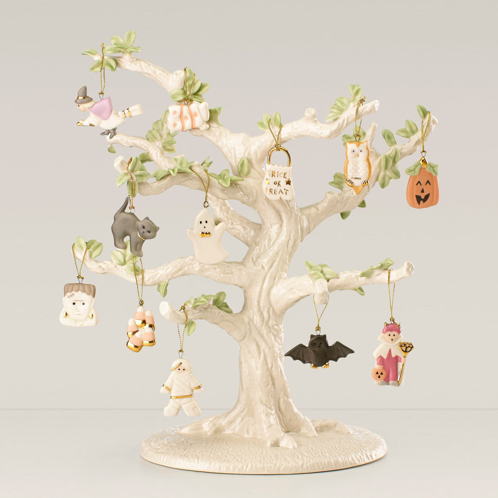 Lenox Trick or Treat 12-Piece Mini Ornament Set, porcelain (view 2)