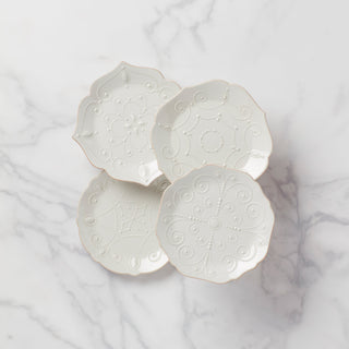 Lenox French Perle White 4-Piece Dessert Set, stoneware