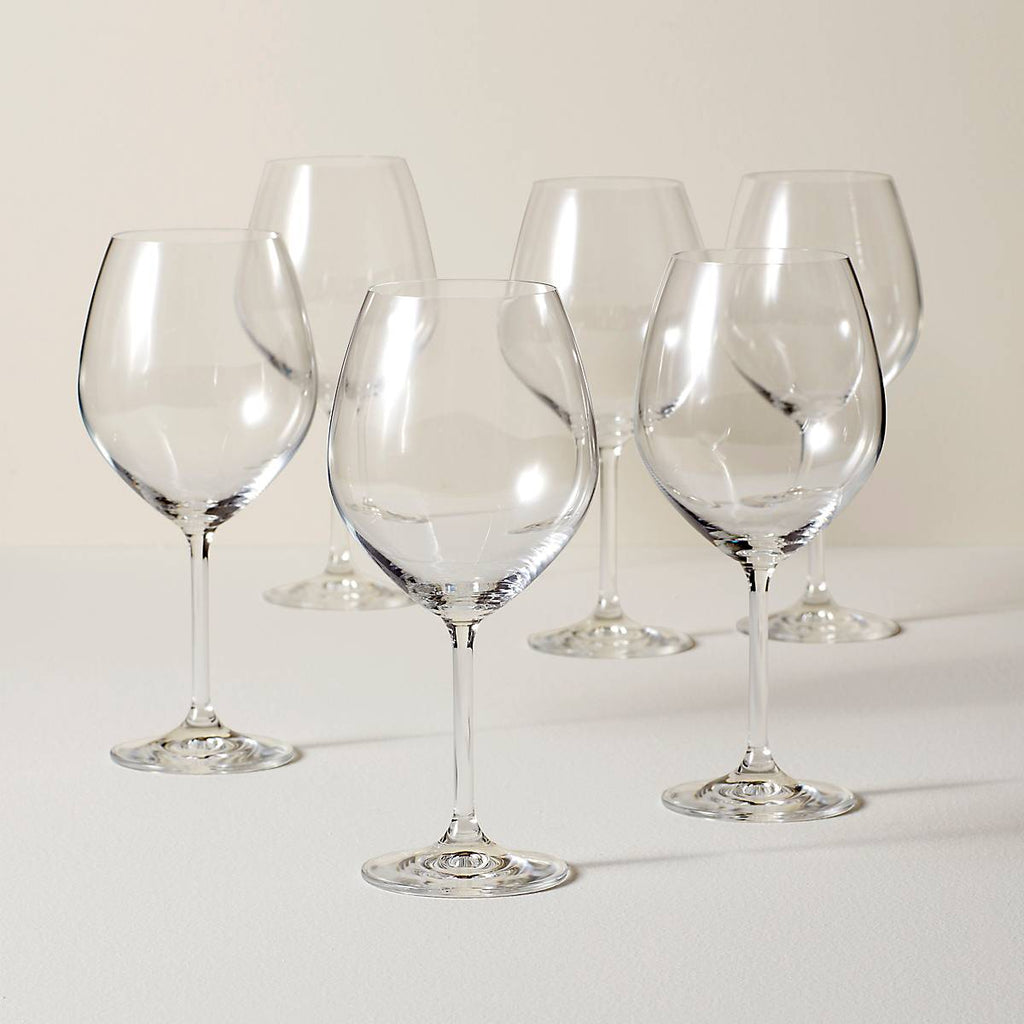 Lenox Tuscany Classics Red Wine Glasses, Set of 6, european glass