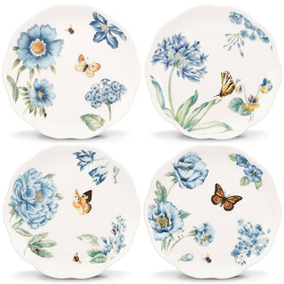 Lenox Butterfly Meadow Blue Dessert Plates, Set of 4, porcelain (view 2)