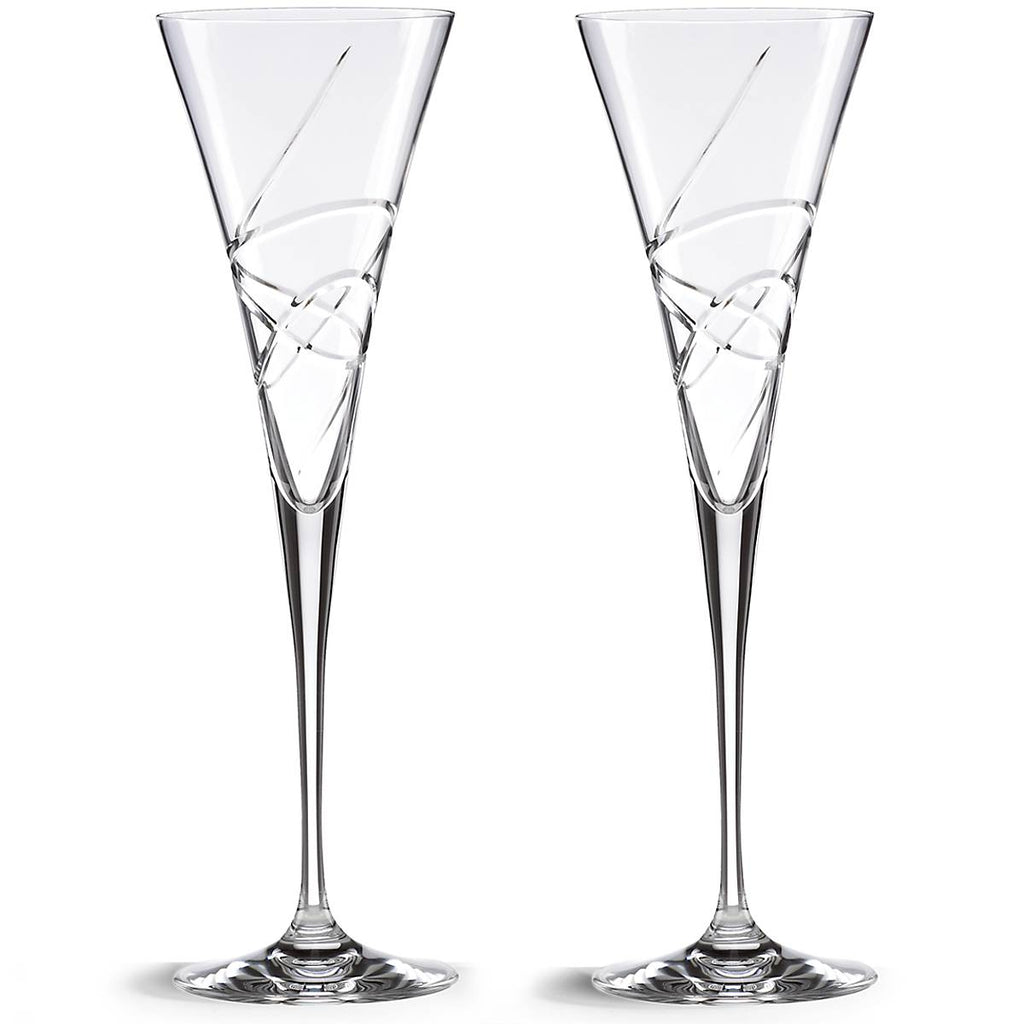 Lenox Adorn Crystal 2-Piece Toasting Flute Set, crystal