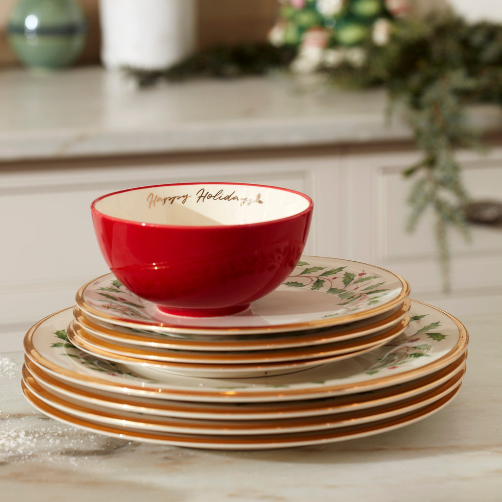 Lenox Holiday Dinner Plates, Set of 6, porcelain (view 6)