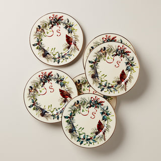 Lenox Winter Greetings Salad Plates, Set of 6, porcelain