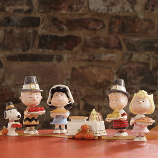 Lenox Peanuts Thanksgiving 6-Piece Figurine Set, porcelain (view 3)