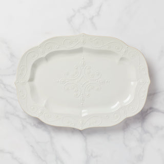 Lenox French Perle White Large Serving Platter, stoneware