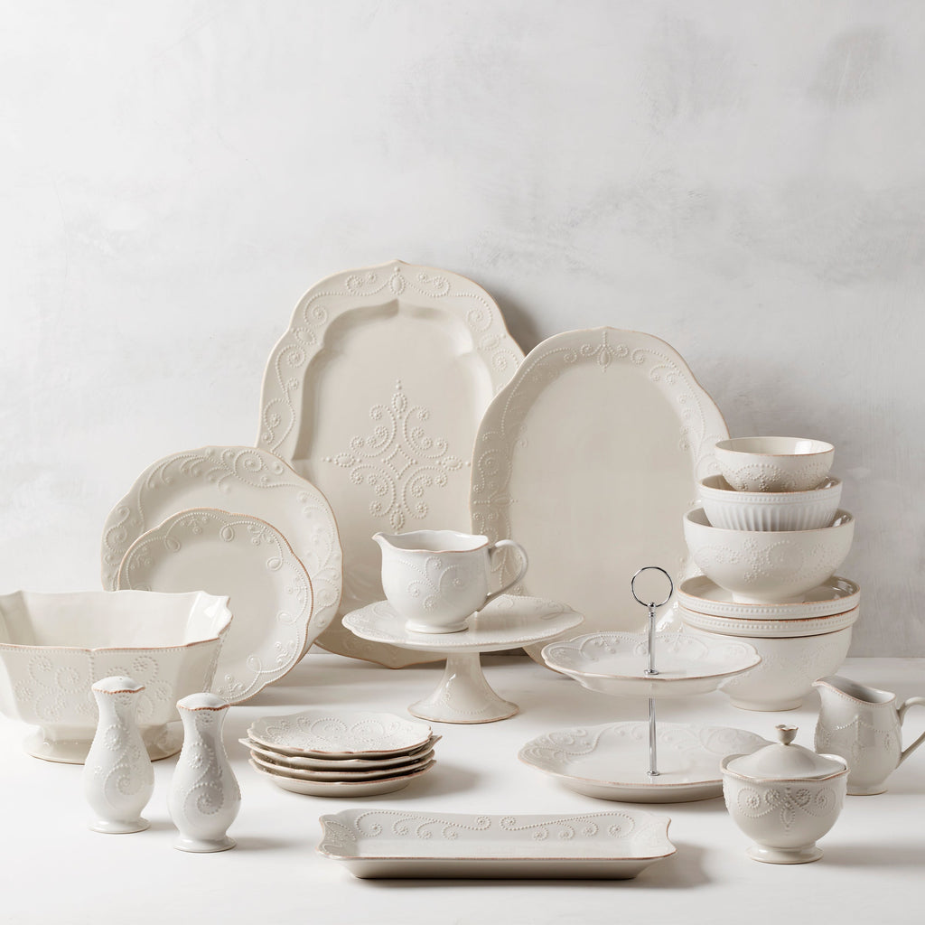 Lenox French Perle White 2-Tiered Server, stoneware (view 3)