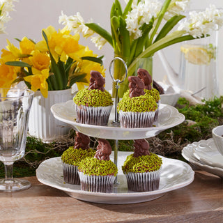 Lenox French Perle White 2-Tiered Server, stoneware (view 2)