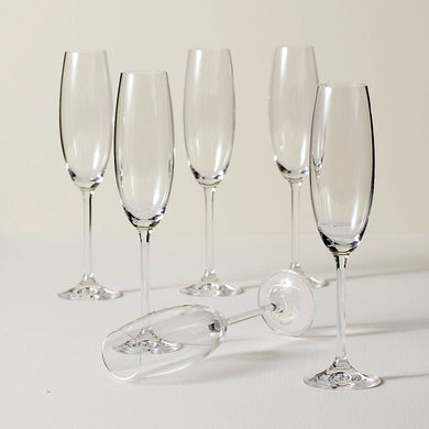 Lenox Tuscany Classics Champagne Flute Glasses, Set of 6, european glass
