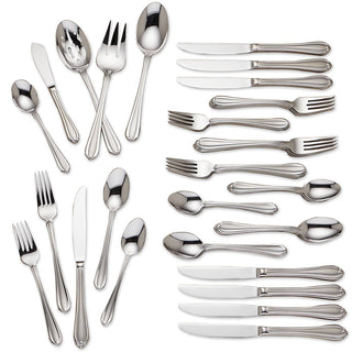 Gorham Melon Bud Frosted 45-Piece Flatware Set, 18/10 stainless steel