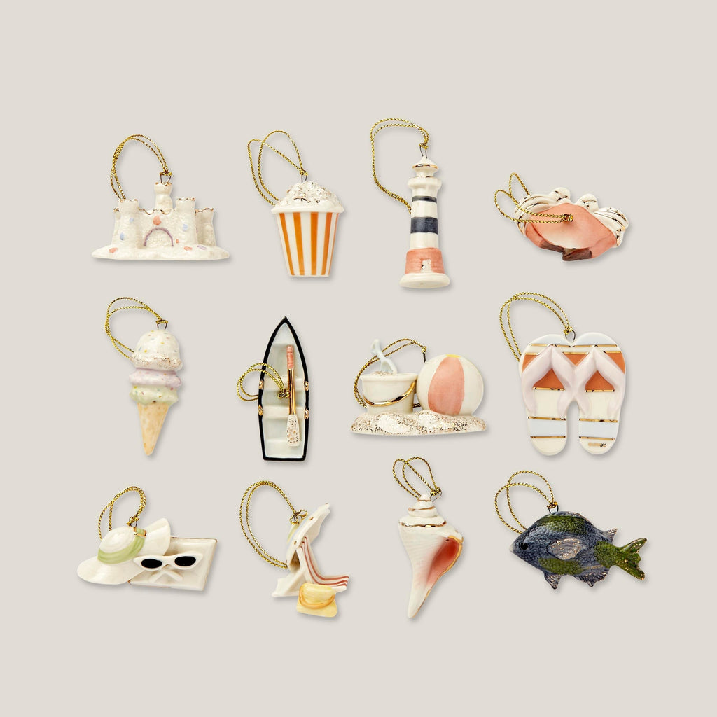 Lenox Summer 12-Piece Mini Ornament Set, porcelain