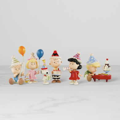Lenox Peanuts 6-Piece Birthday Party Figurine Set, porcelain