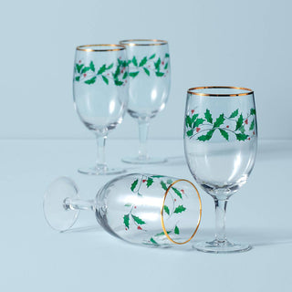 Lenox Holiday Iced Beverage Glasses, Set of 4, glass