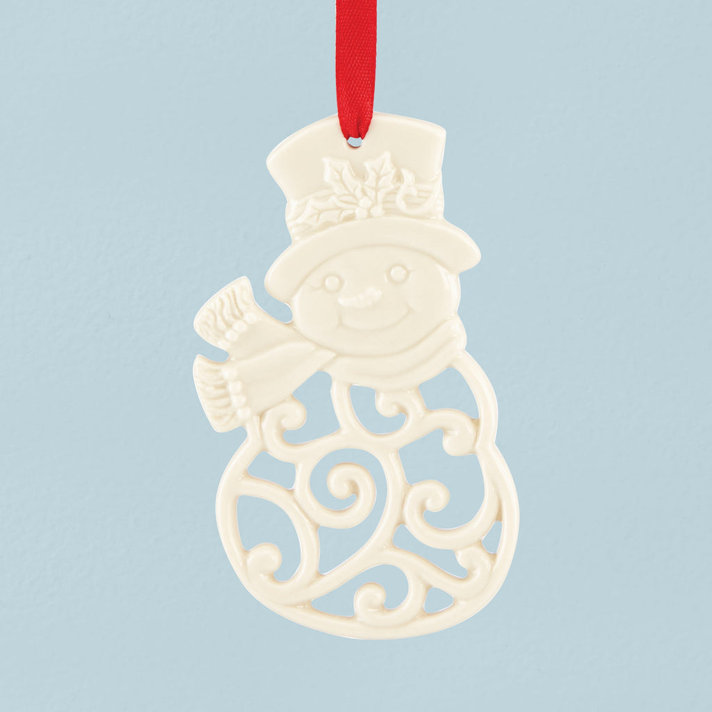 Lenox Snowman Charm Ornament, porcelain