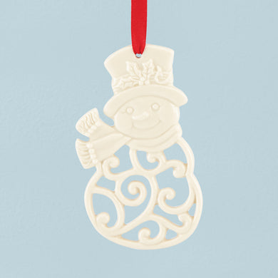 Lenox Snowman Charm Ornament, porcelain