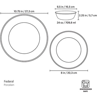 Lenox Federal Gold 3-Piece Place Setting, bone china (view 3)