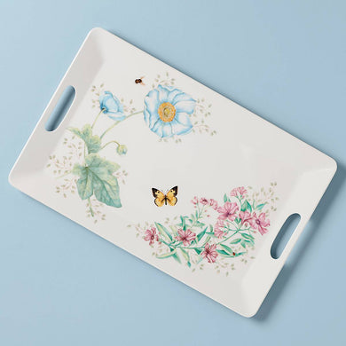Lenox Butterfly Meadow Melamine Handled Tray, melamine