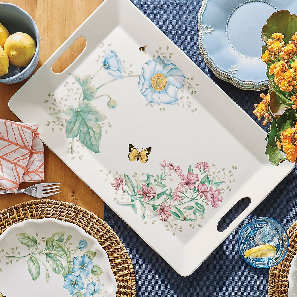 Lenox Butterfly Meadow Melamine Handled Tray, melamine (view 4)