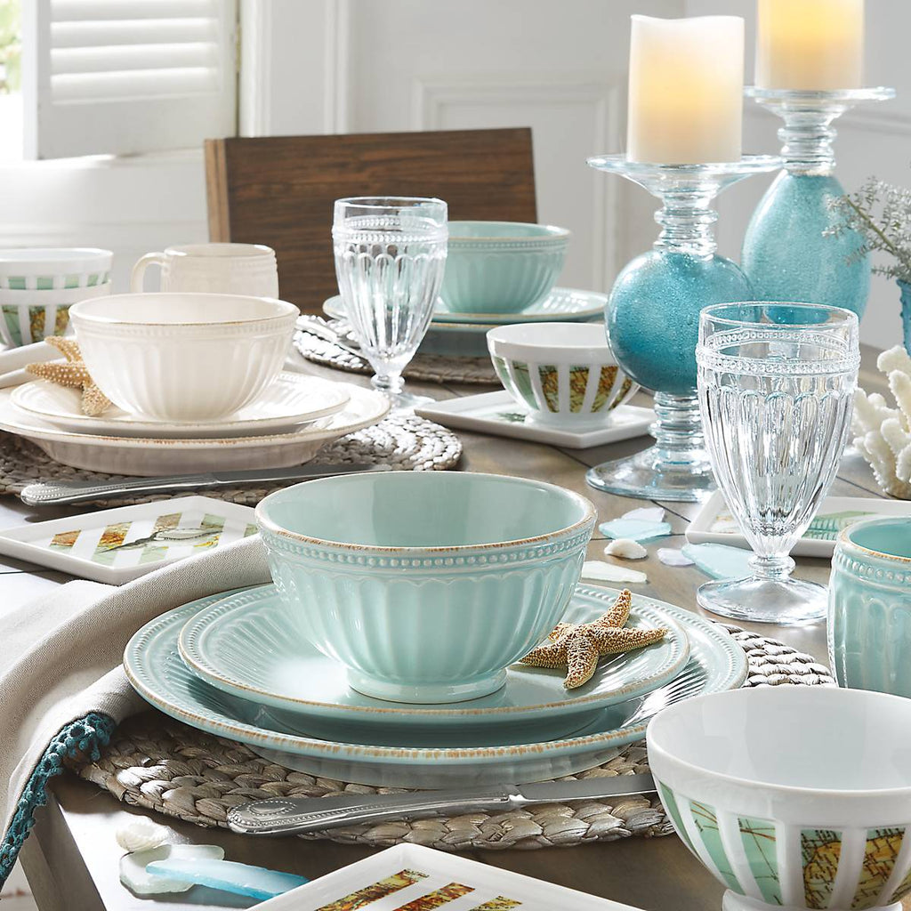 Lenox French Perle Groove Ice Blue 4-Piece Place Setting, stoneware (view 8)