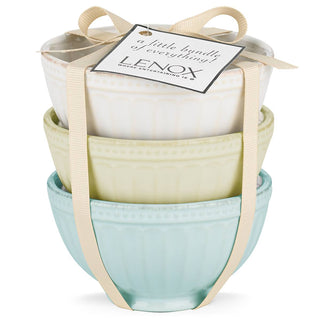 Lenox French Perle Groove Assorted Mini 3-Piece Bowl Set, stoneware (view 2)