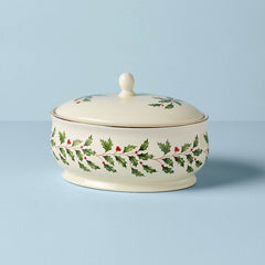 Lenox Holiday Covered Dish, porcelain