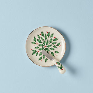 Lenox Holiday Cheese Plate & Knife Set, porcelain