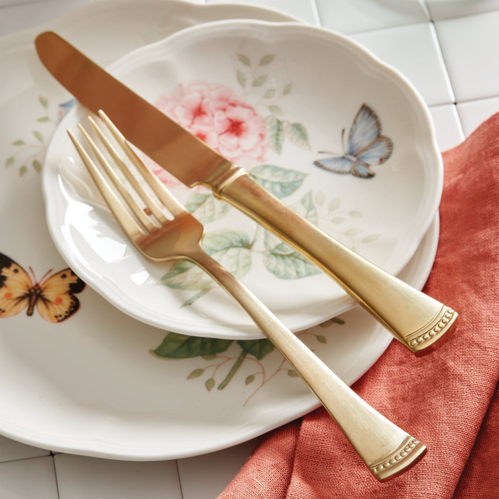 Lenox Portola Gold Satin 20-Piece Flatware Set, 18/10 stainless steel (view 13)