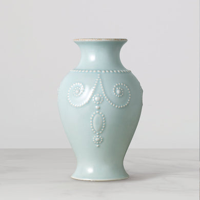 Lenox French Perle Ice Blue Bouquet Vase, stoneware