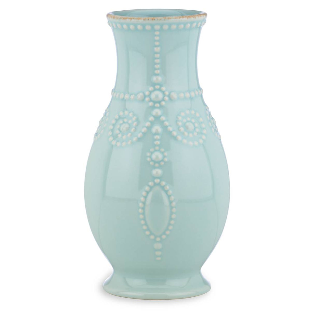 Lenox French Perle Ice Blue Fluted Vase, stoneware (view 2)