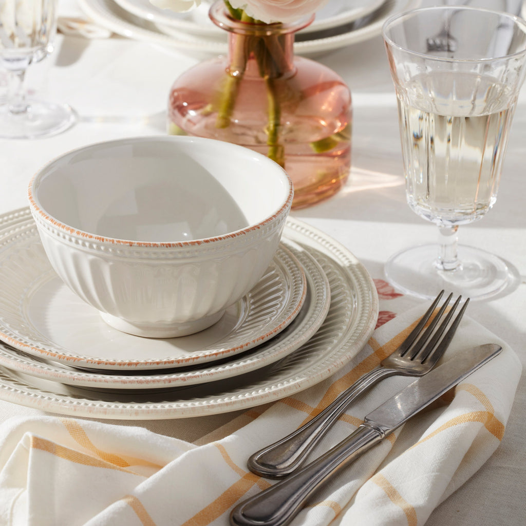 Lenox French Perle Groove White 12-Piece Place Setting, stoneware (view 10)