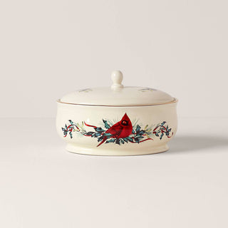 Lenox Winter Greetings Covered Dish, porcelain