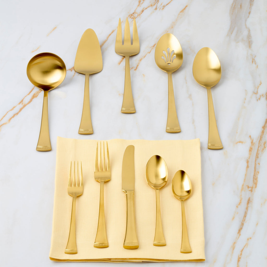 Lenox Portola Gold Satin 20-Piece Flatware Set, 18/10 stainless steel (view 4)