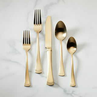 Lenox Portola Gold Satin 20-Piece Flatware Set, 18/10 stainless steel