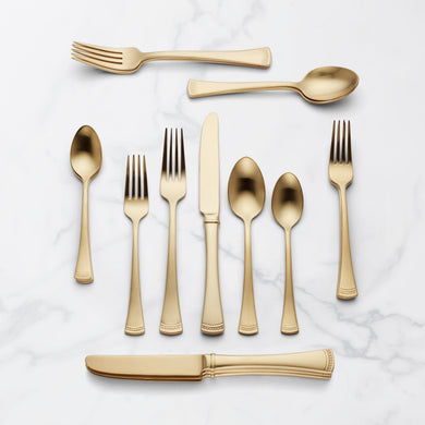 Lenox Portola Gold Satin 20-Piece Flatware Set, 18/10 stainless steel (view 2)