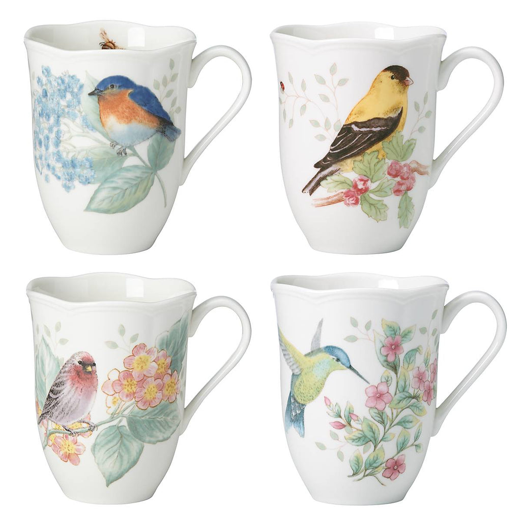 Lenox Butterfly Meadow Flutter Mugs, Set of 4, porcelain (view 3)