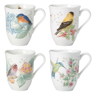 Lenox Butterfly Meadow Flutter Mugs, Set of 4, porcelain (view 3)