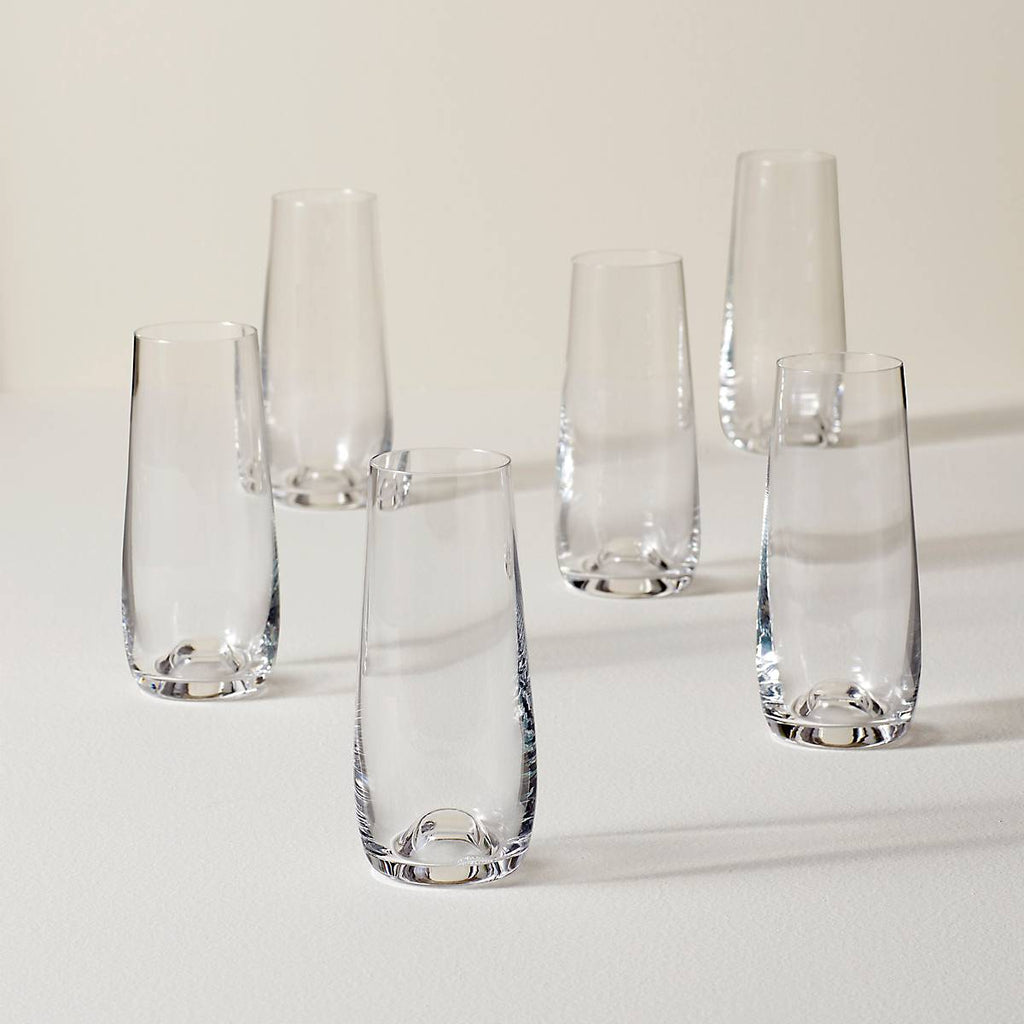 Lenox Tuscany Classics Stemless Flute Glasses, Set of 6, glass