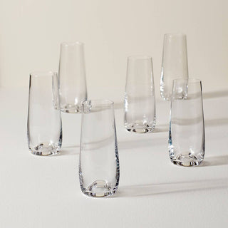Lenox Tuscany Classics Stemless Flute Glasses, Set of 6, glass