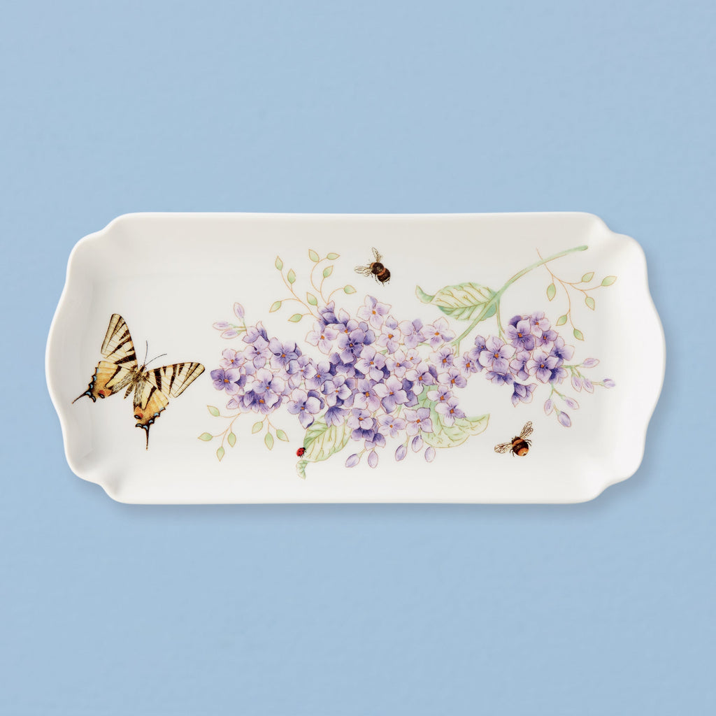 Lenox Butterfly Meadow Rectangular Tray, porcelain