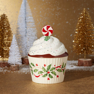 Lenox Holiday Bakeshop Cupcake Candy Dish, porcelain (view 3)