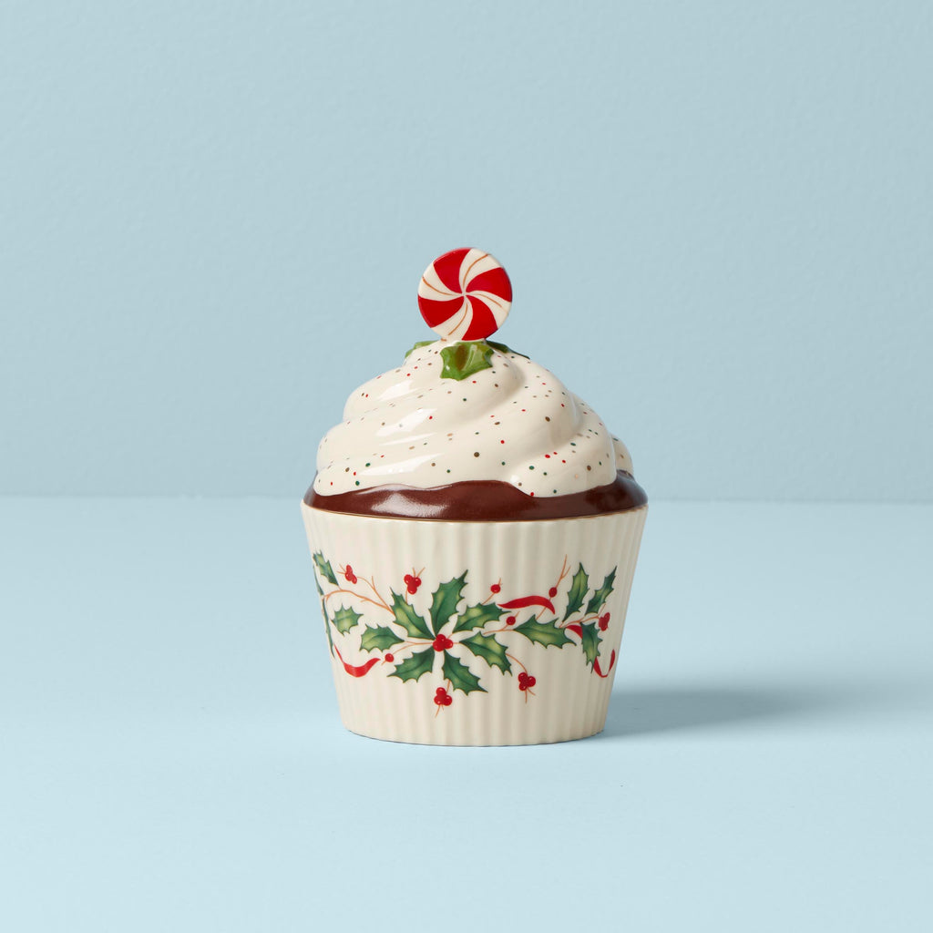 Lenox Holiday Bakeshop Cupcake Candy Dish, porcelain (view 2)