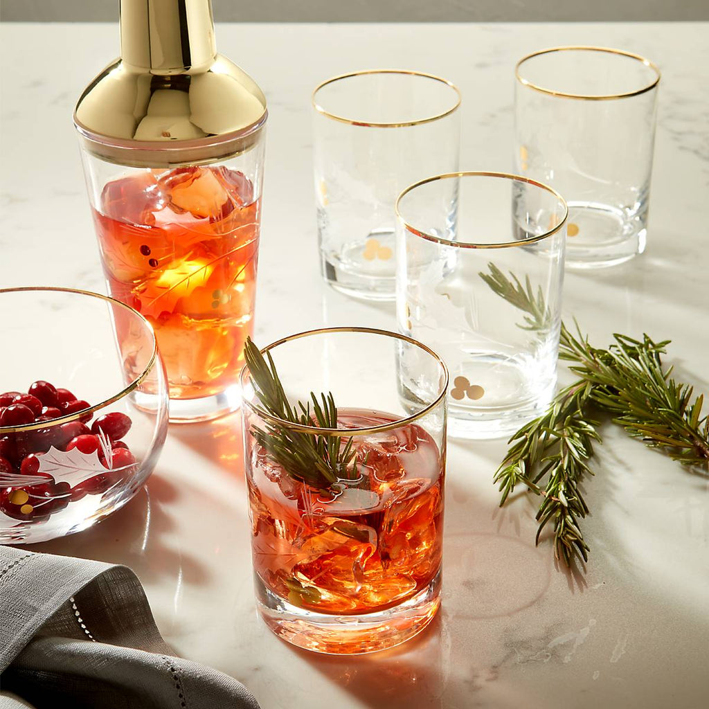 Lenox Holiday Gold Double Old-Fashioned Glasses, Set of 4, glass (view 5)
