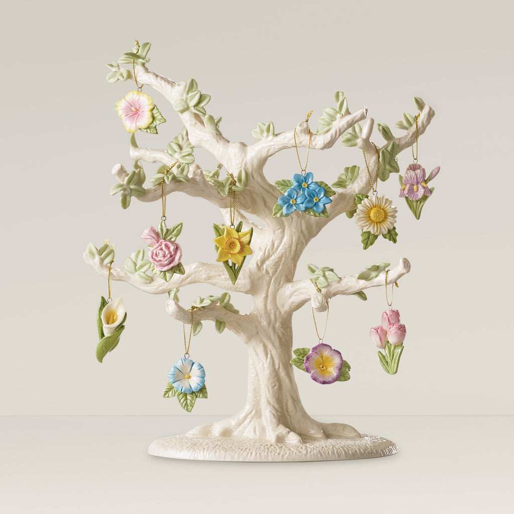 Lenox Celebrate Flowers 10-Piece Mini Ornament Set, porcelain (view 2)