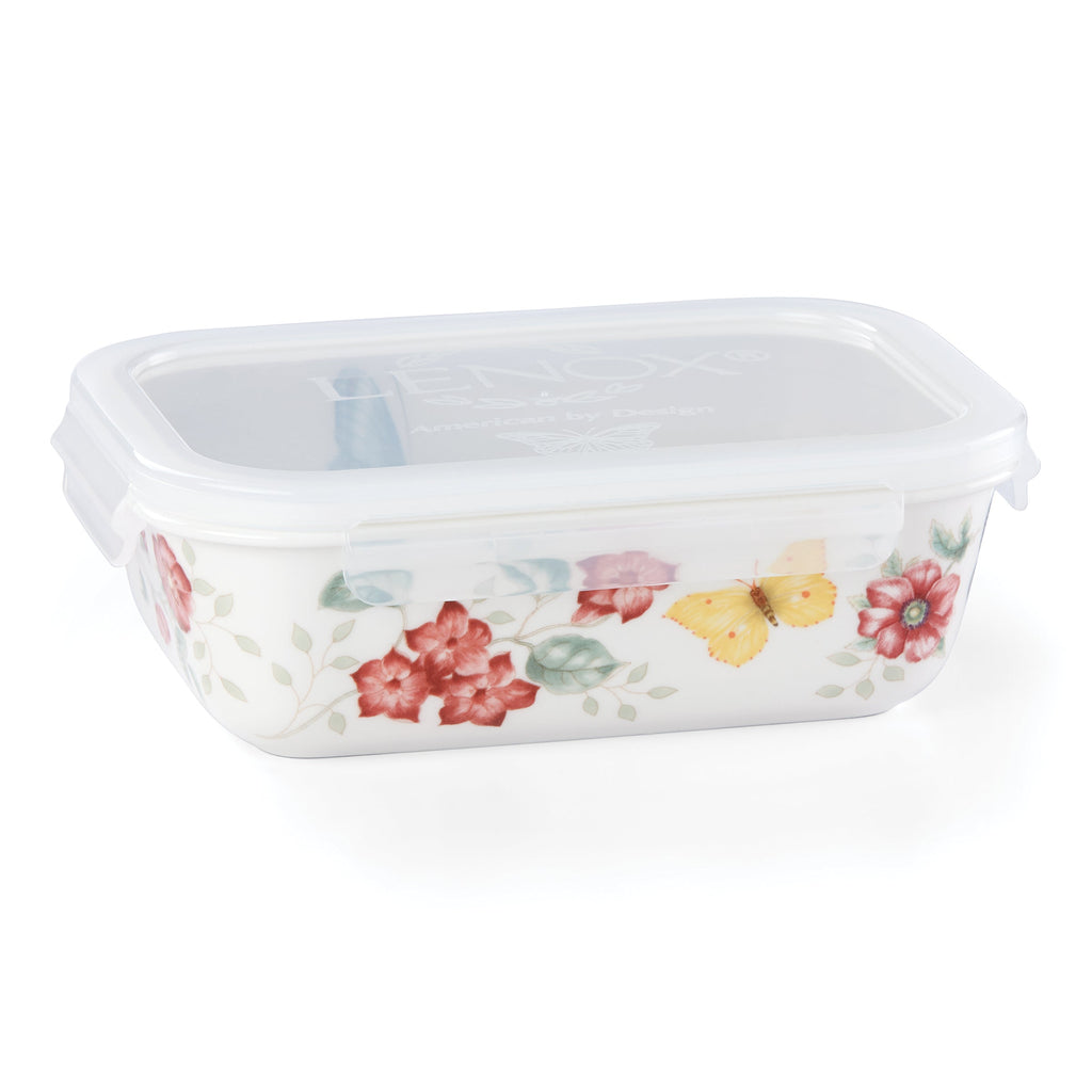 Lenox Butterfly Meadow Rectangle Container, porcelain (view 2)