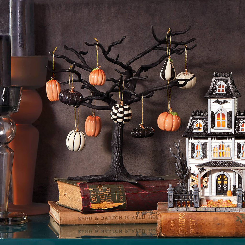 Lenox Pumpkin 10-Piece Mini Ornament Set, porcelain (view 3)