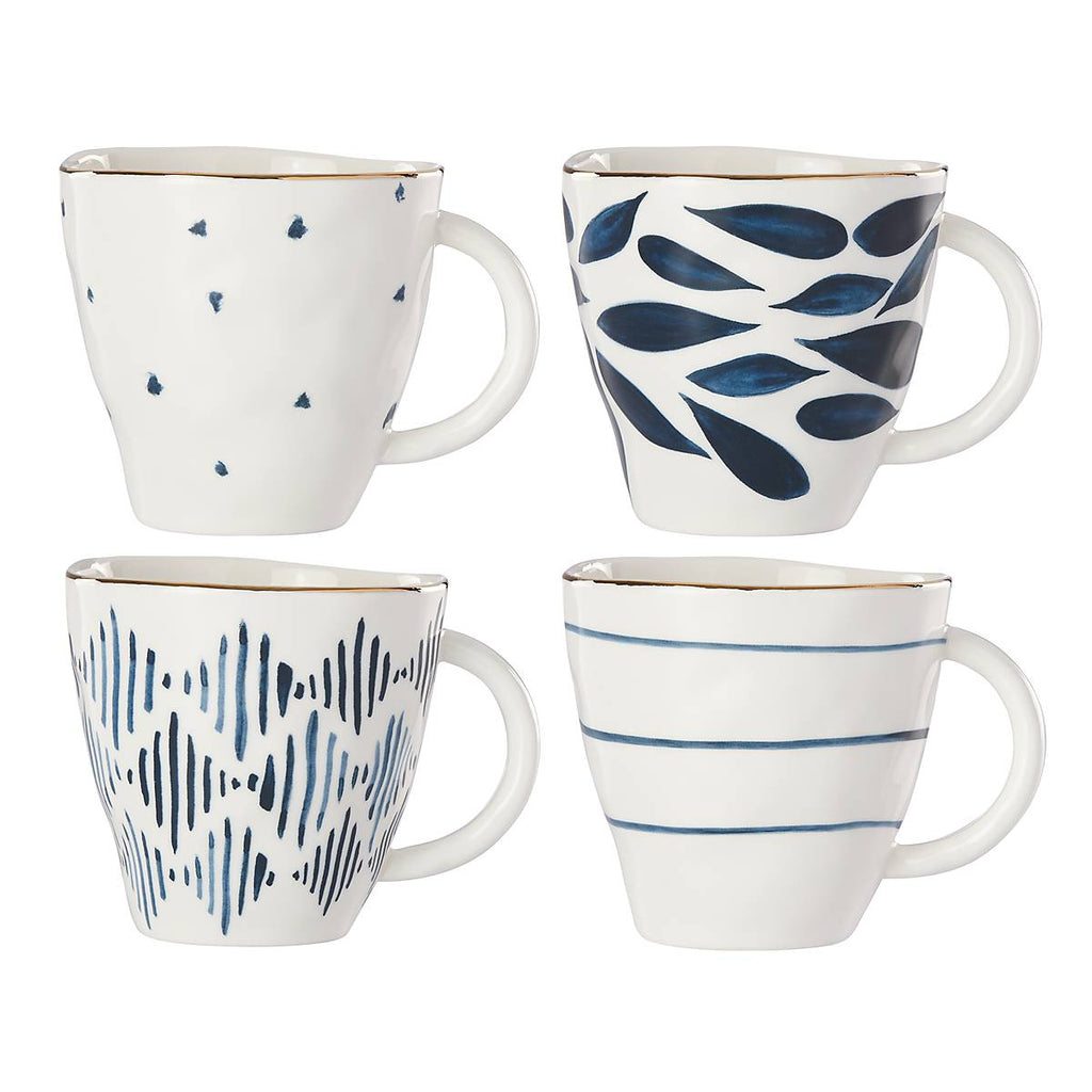Lenox Blue Bay Dessert Mugs, Set of 4, porcelain (view 2)