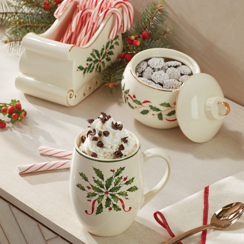 Lenox Holiday Ornament Candy Jar, porcelain (view 3)