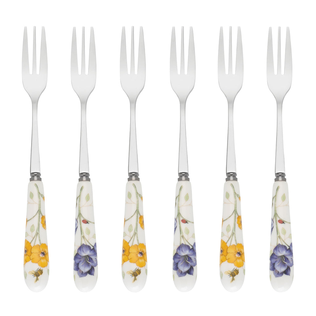 Lenox Butterfly Meadow Cocktail Forks, Set of 6, 18/10 stainless steel (view 2)