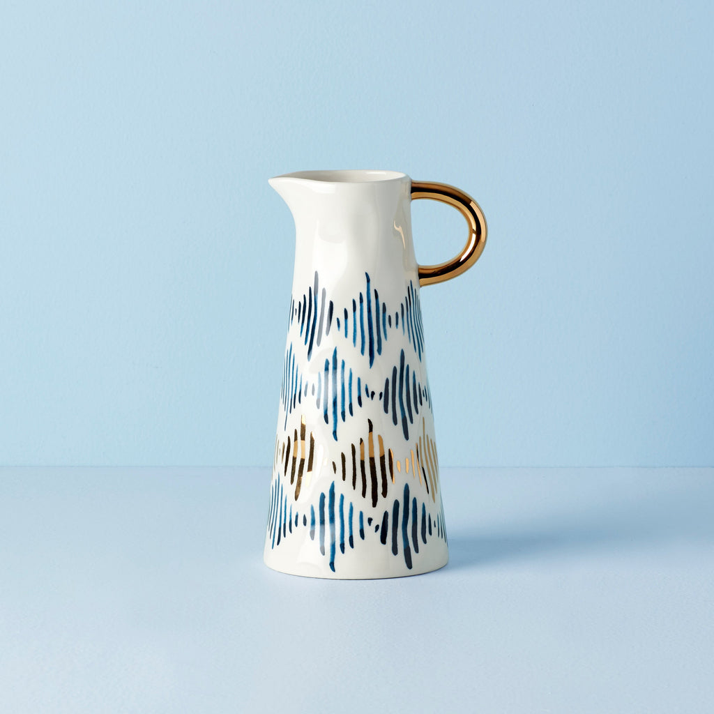 Lenox Blue Bay Medium Pitcher, porcelain